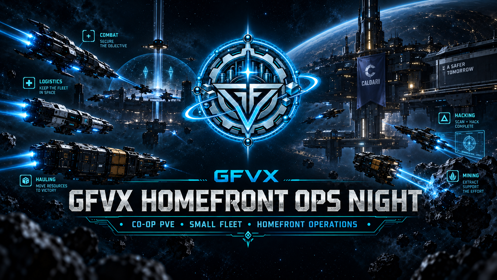 GFVX Amarr Homefront Academy GFVX event poster