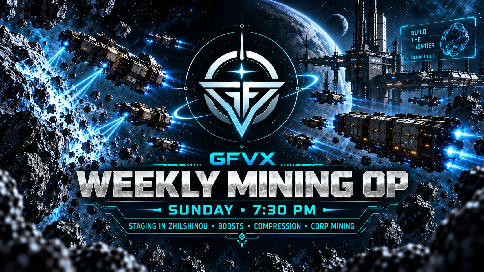 GFVX Weekly Mining Operation poster